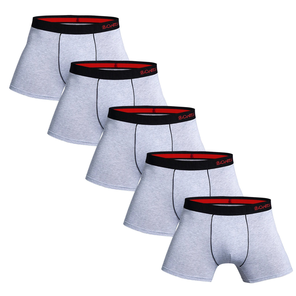 Men's Cotton Boxer Briefs, 5-Pack — Comfortable Everyday Underwear
