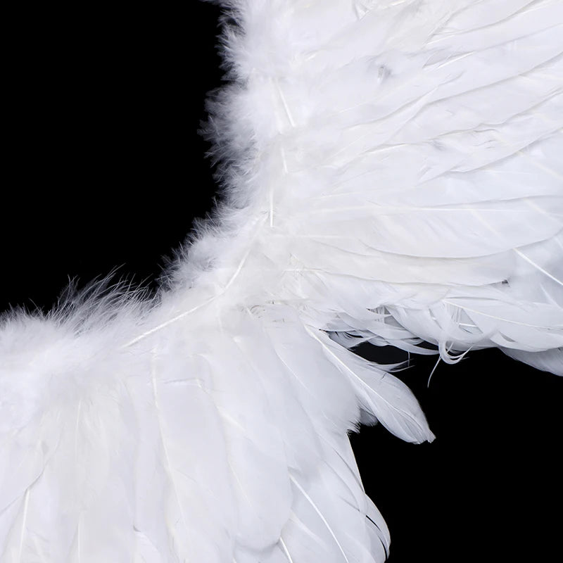 Angel Wings, Halo & Wand Costume Set – White Feather Cosplay Accessories
