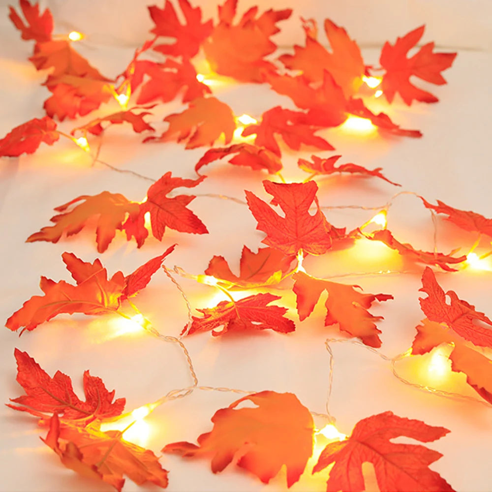 Halloween LED String Lights – Maple Leaf Fairy Lights Garland