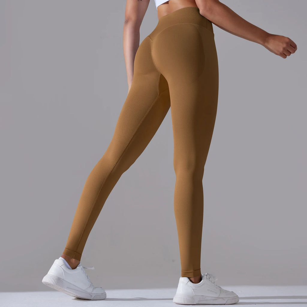 CrossWaist Seamless High-Waist Yoga Leggings