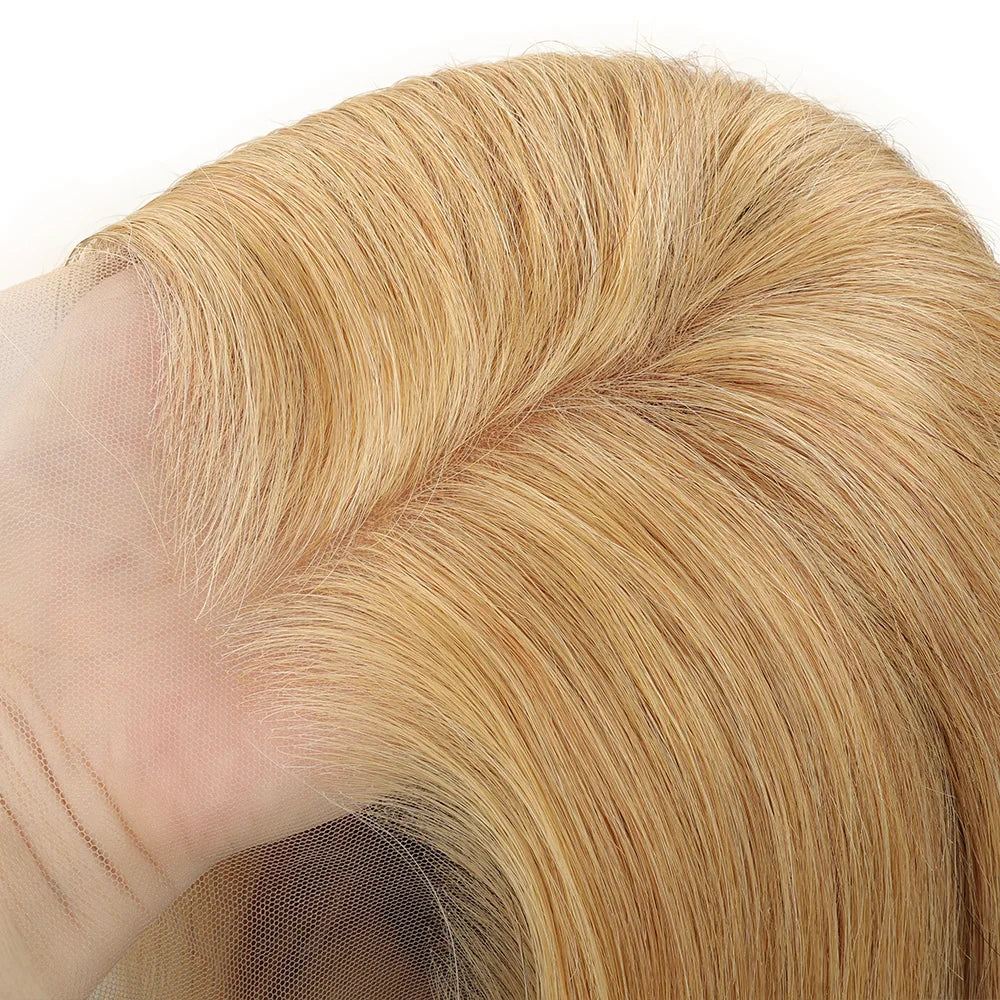 Honey Blonde 13x4 Lace Front Wig – Pre-Plucked Straight, 180% Density