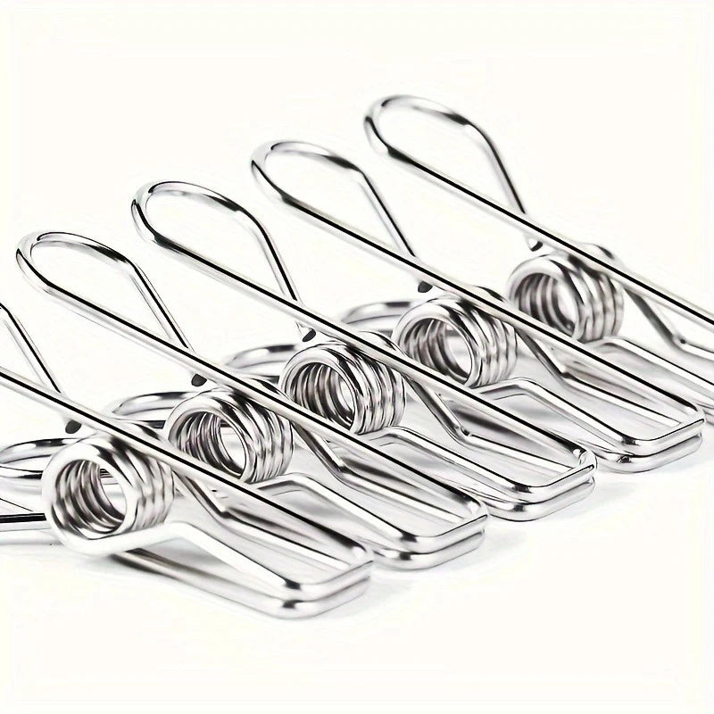 Stainless Steel Clothes Pins 20-Pack – Multi-Purpose Utility Clips for Laundry & Kitchen