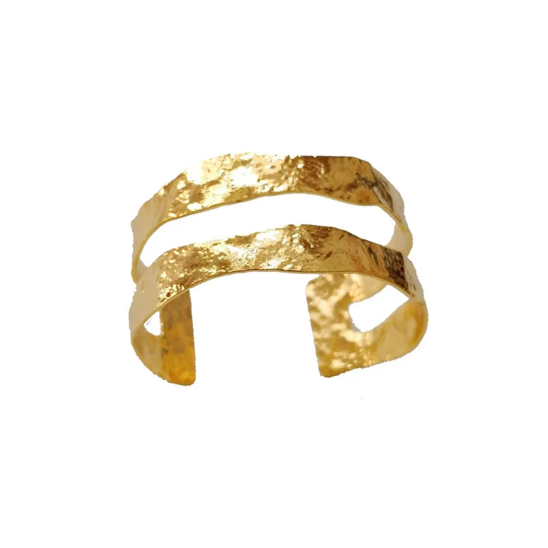 Hammered Metal Cuff Bangle