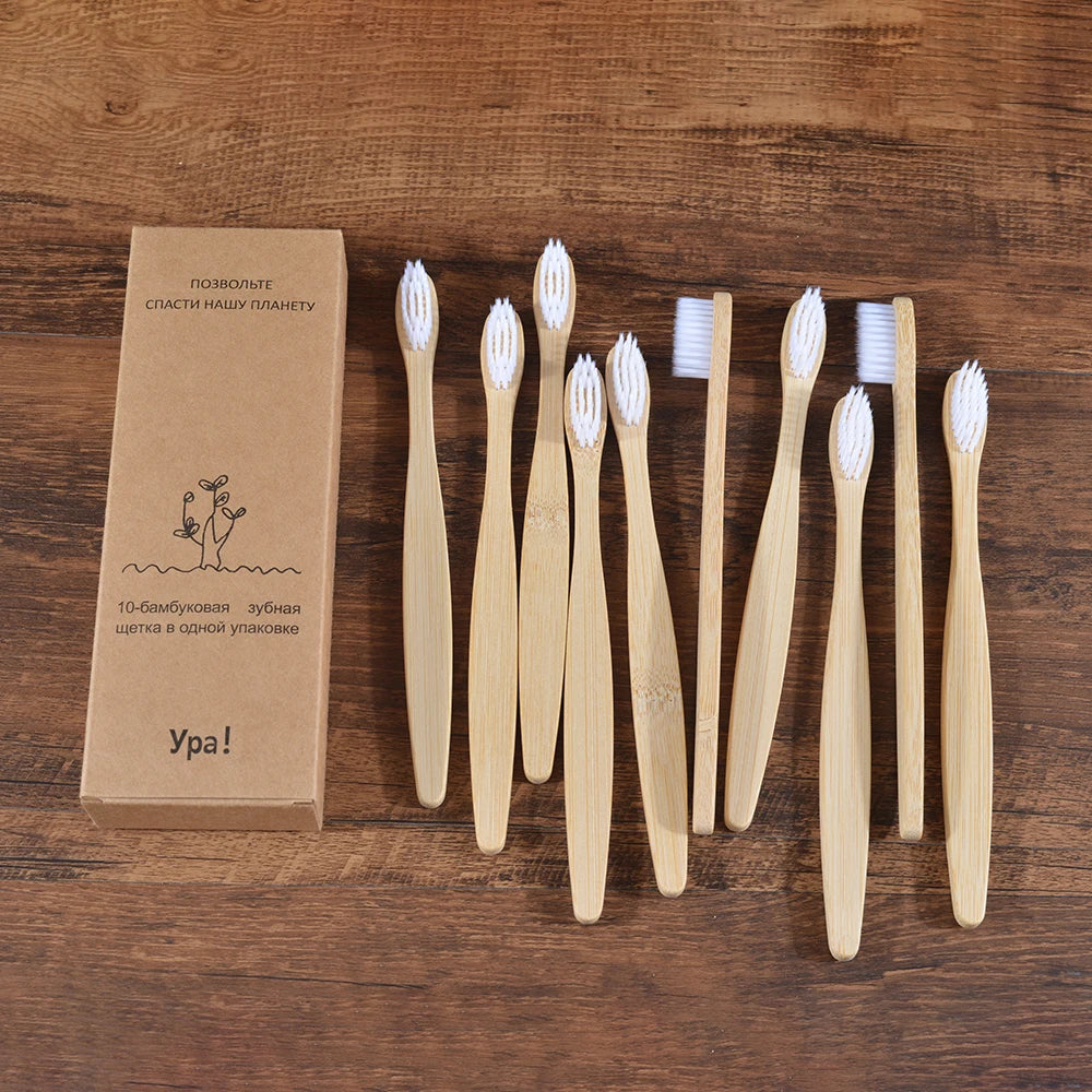 BambooSmile Natural Bamboo Toothbrush Set