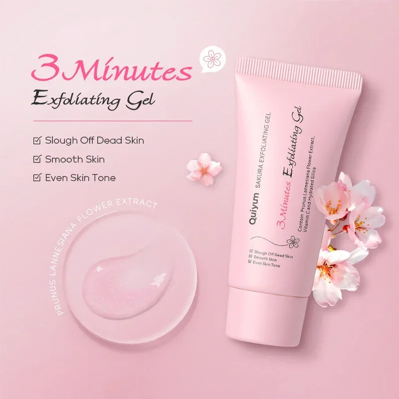 Sakura Exfoliating Peeling Gel – Gentle 3-Minute Facial Exfoliator