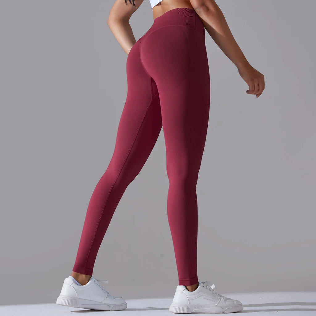 CrossWaist Seamless High-Waist Yoga Leggings