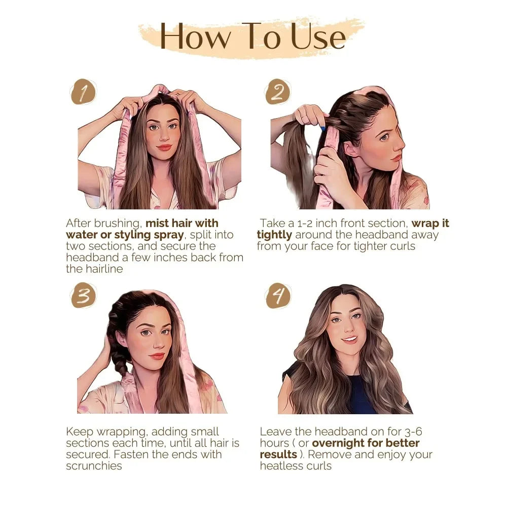 SilkCurl Heatless Curling Rod Set