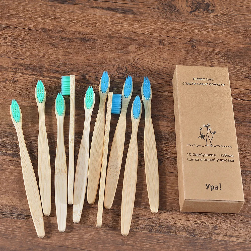 BambooSmile Natural Bamboo Toothbrush Set