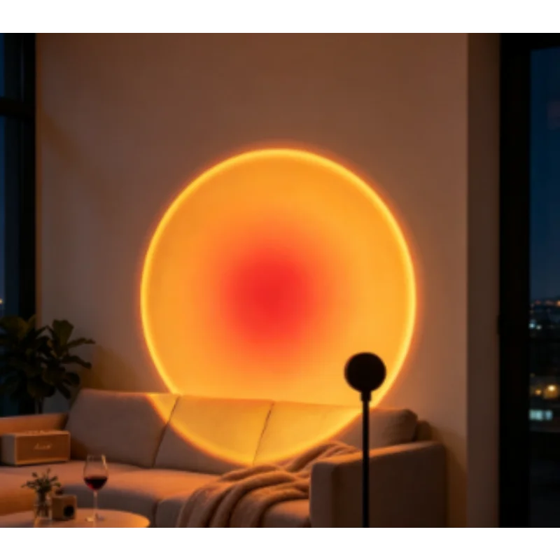 Solara Sunset Projection Lamp – USB Mood Light with 360° Rotation