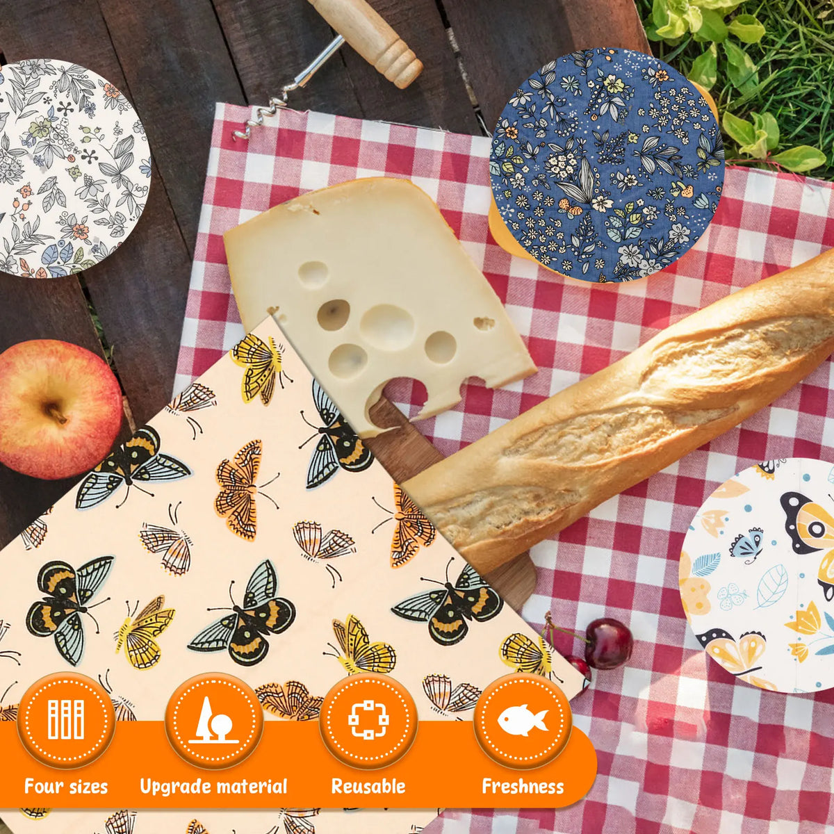 BeeKeep Beeswax Food Wrap Set