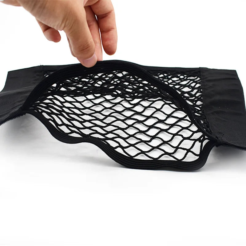 Universal Car Trunk & Seat Back Organizer – Elastic Mesh Net Storage Bag (5 Sizes)