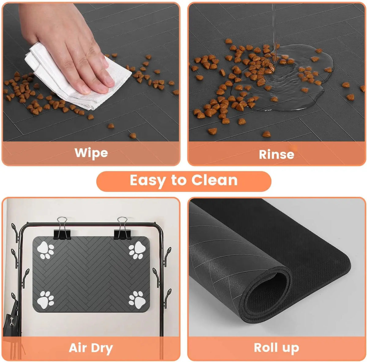 Waterproof Pet Feeding Mat – Absorbent Non-Slip Placemat