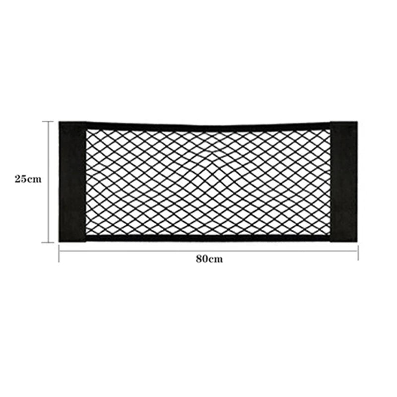 Universal Car Trunk & Seat Back Organizer – Elastic Mesh Net Storage Bag (5 Sizes)