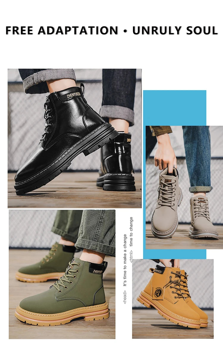 Men's Retro Short Boots