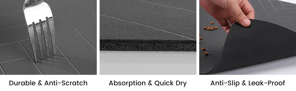 Quick-Dry Pet Feeding Mat – Absorbent Rubber-Backed Placemat