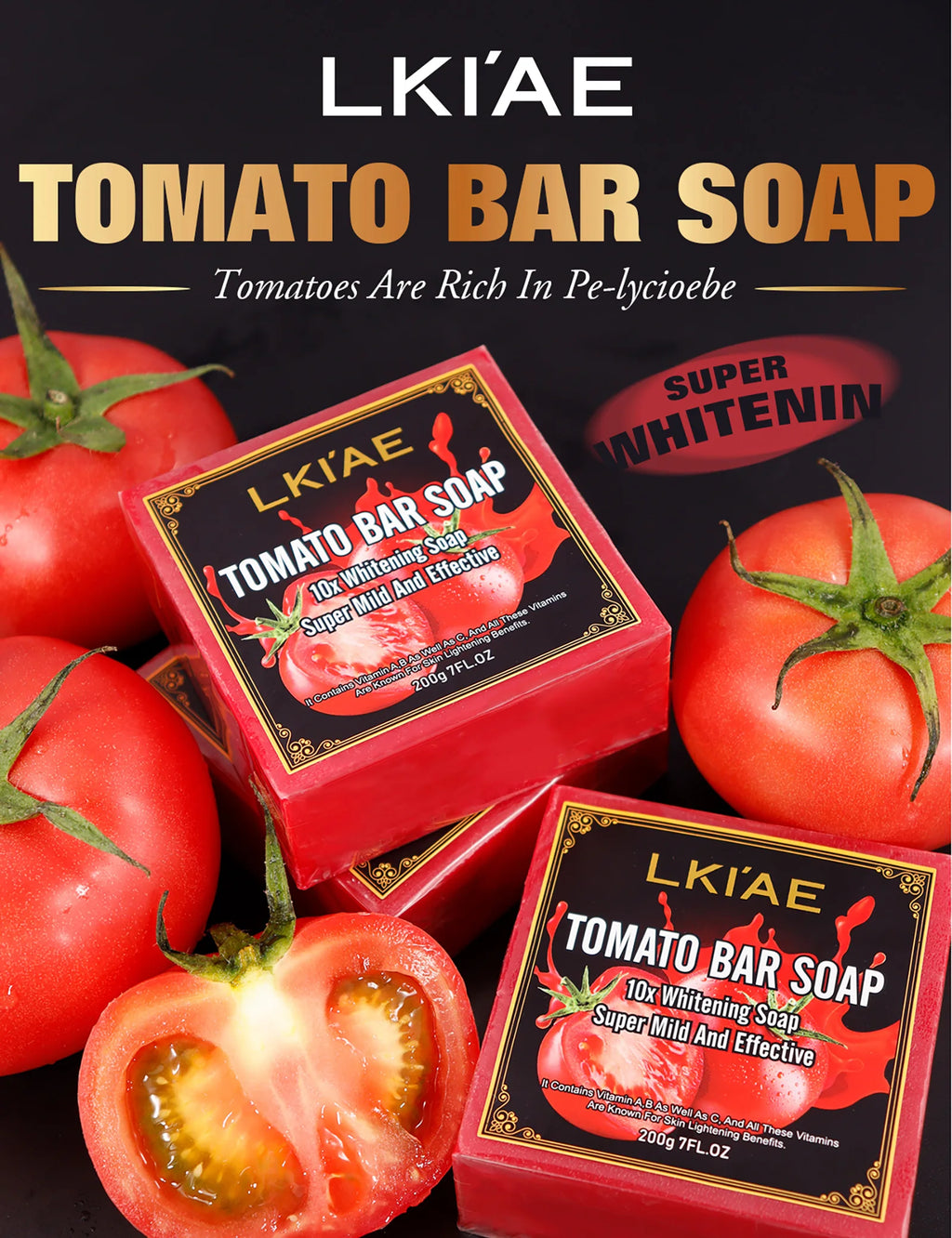 Organic Tomato Soap Bar — Deep Cleanse, Exfoliate & Moisturize