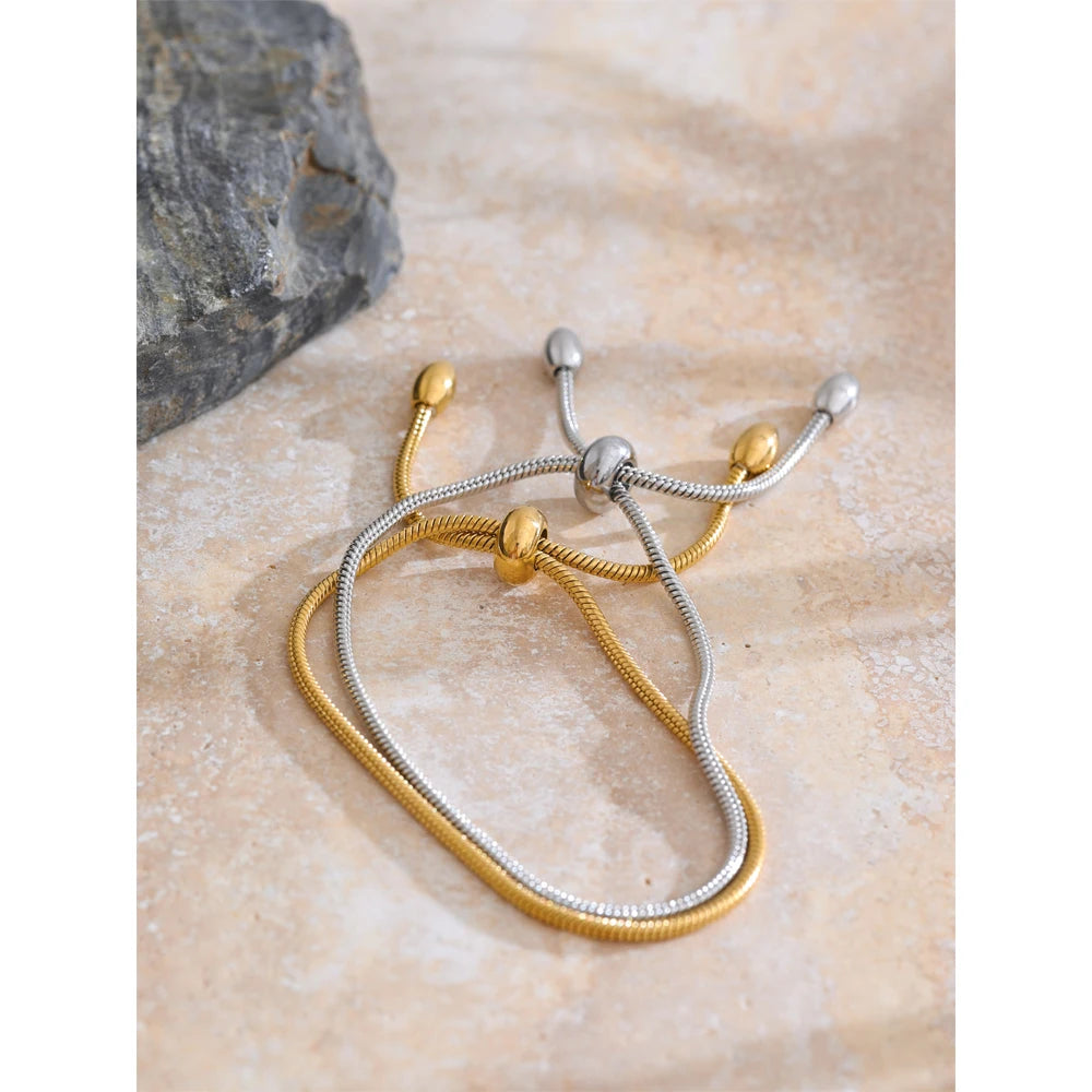 Adjustable Chain Pull-Out Bangle Bracelet