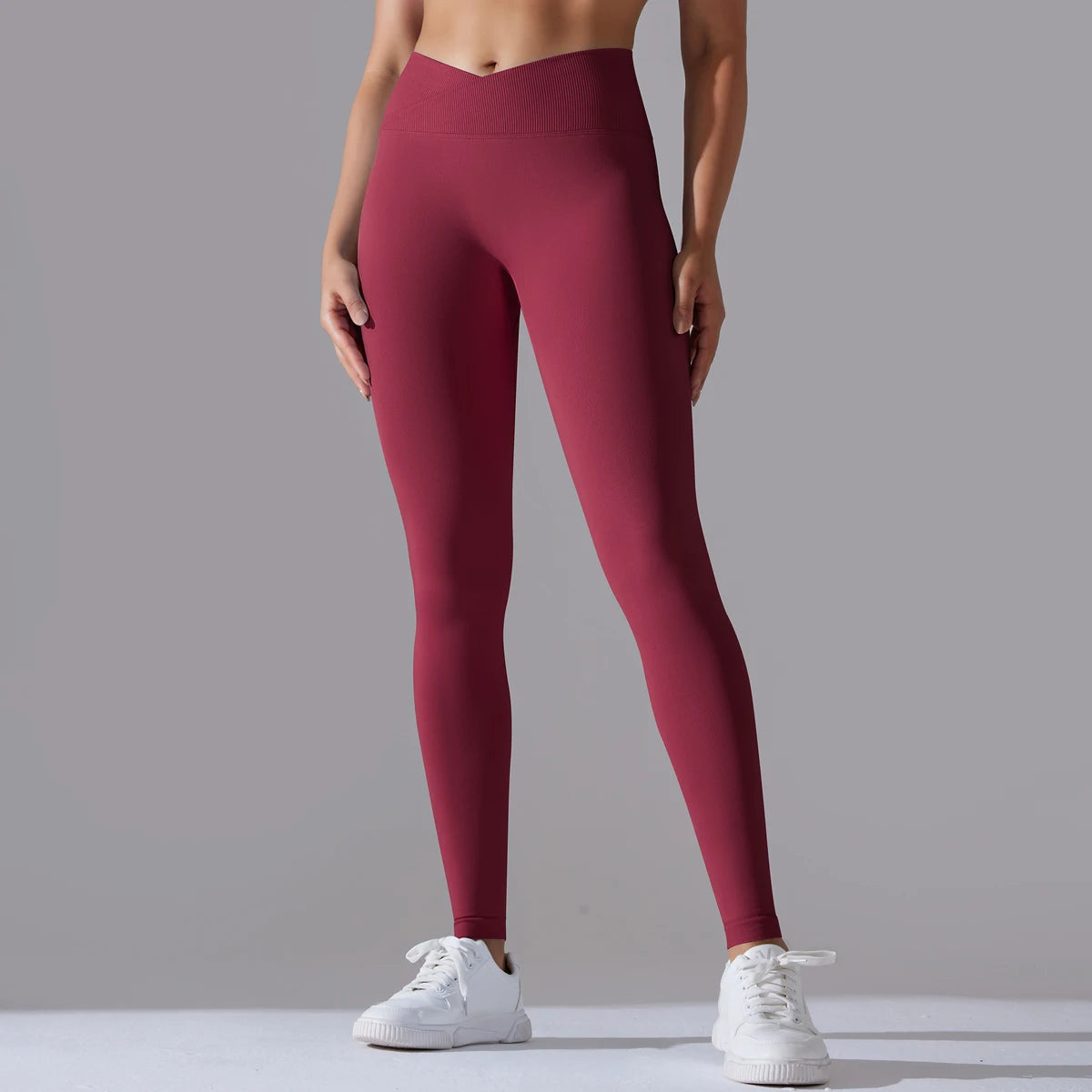 CrossWaist Seamless High-Waist Yoga Leggings