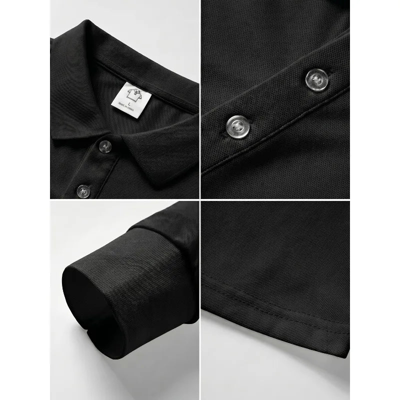 Men's Relaxed Fit Long-Sleeve Polo Shirt