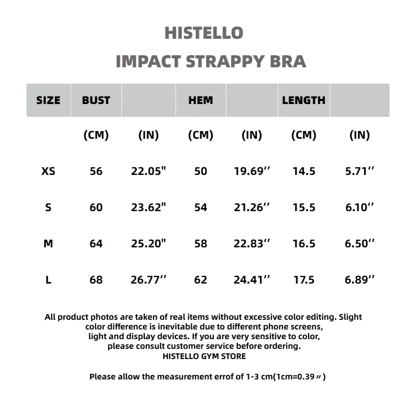HISTELLO Women's Strappy Sports Bra — High-Support Seamless Gym Bra