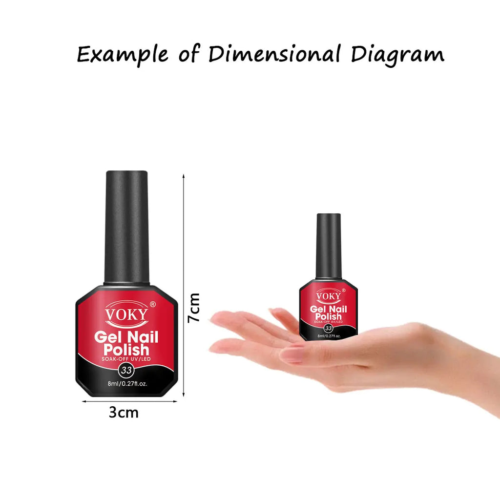 Gel Nail Polish Set – 6 Classic Colors, 8ml Bottles