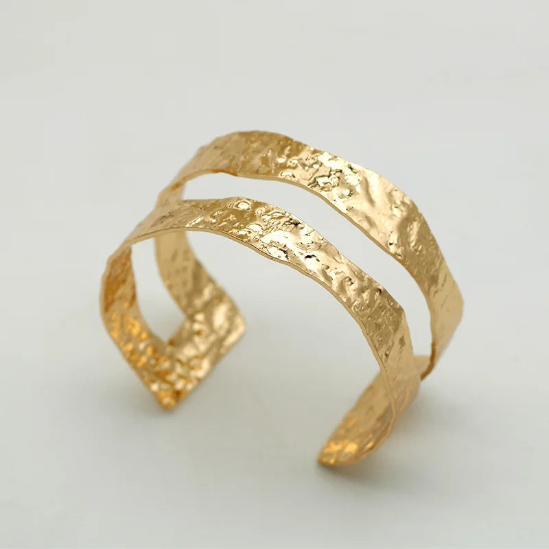 Hammered Metal Cuff Bangle