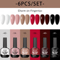 Gel Nail Polish Set – 6 Classic Colors, 8ml Bottles