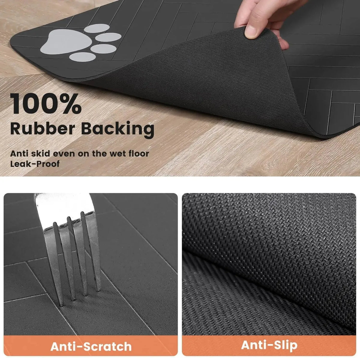Quick-Dry Pet Feeding Mat – Absorbent Rubber-Backed Placemat
