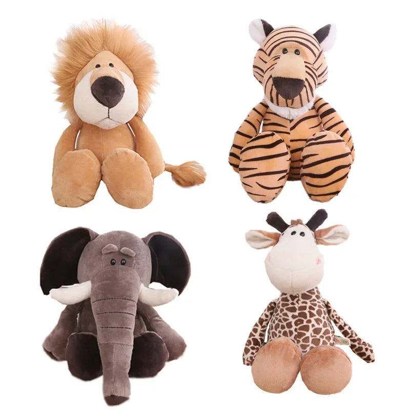 Jungle Animal Plush Toy Set – Soft Stuffed Wildlife Friends