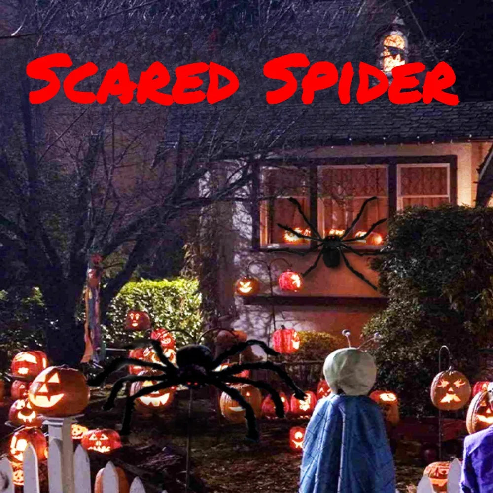 Giant Halloween Spider Decor – Indoor/Outdoor Haunted House Prop