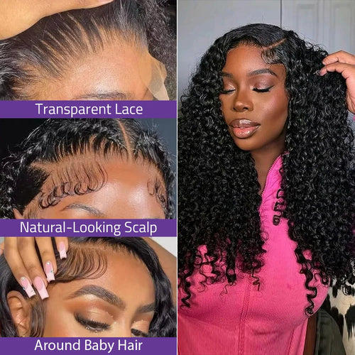 Burmese Curly Human Hair 13x4 Lace Front Wig