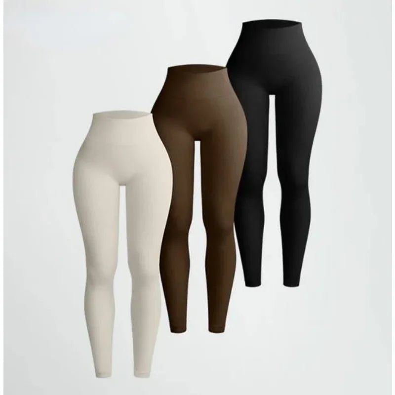 FlexKnit Seamless High-Waist Yoga Leggings