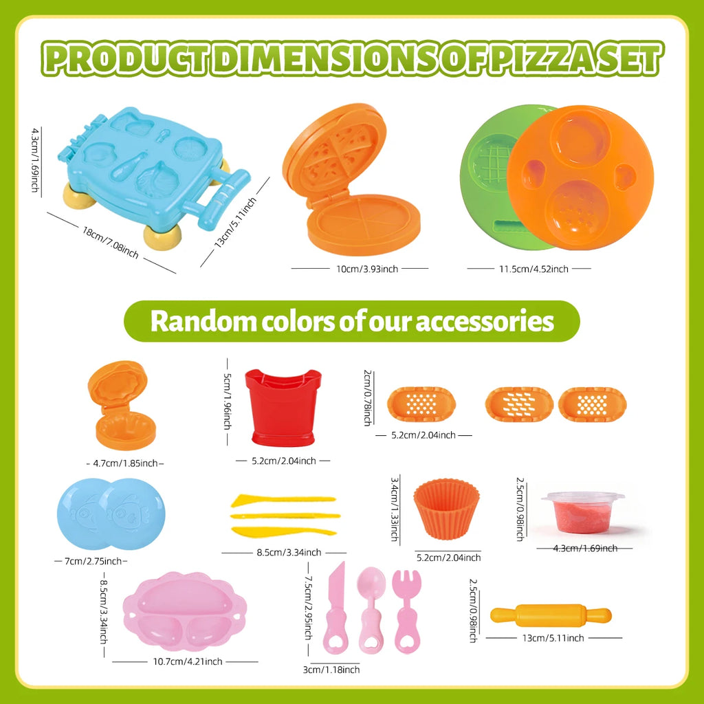 Kids Play Dough Kitchen Set – Modeling Clay with Molds & Tools
