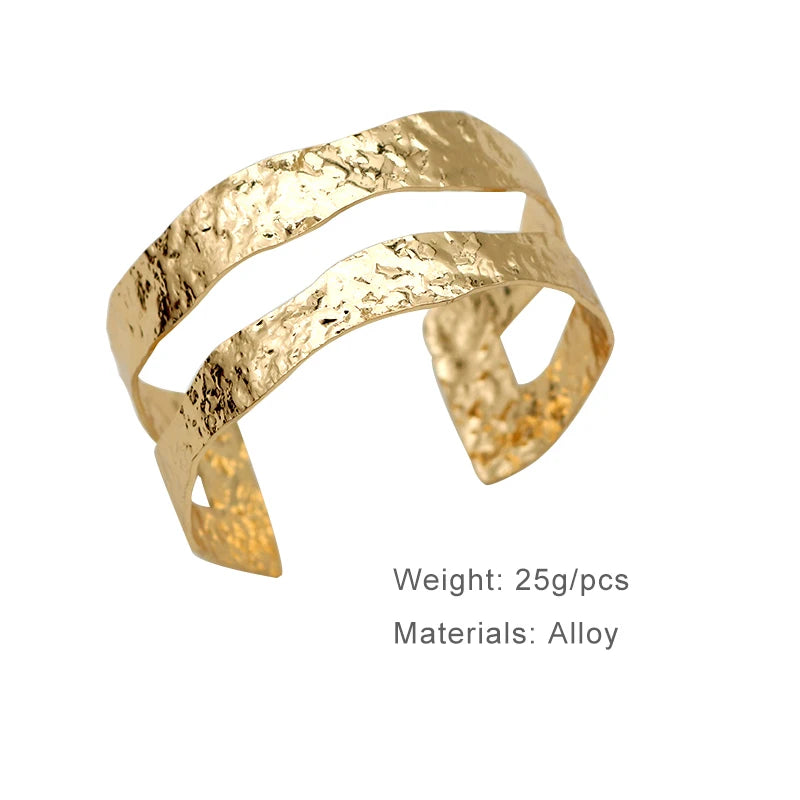 Hammered Metal Cuff Bangle