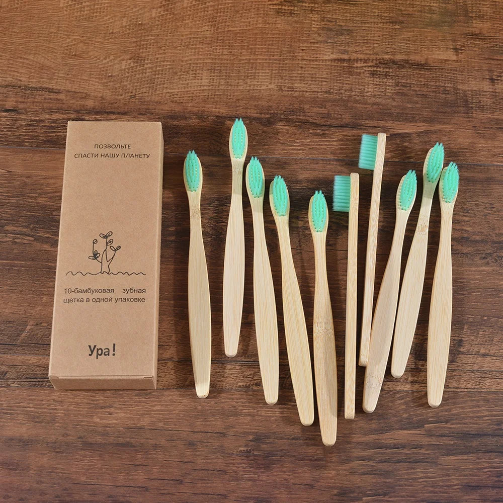 BambooSmile Natural Bamboo Toothbrush Set