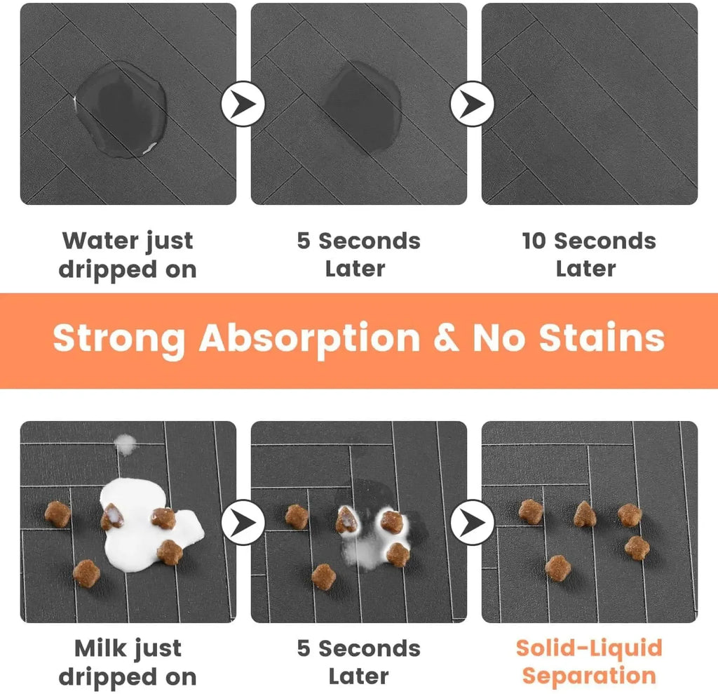 Quick-Dry Pet Feeding Mat – Absorbent Rubber-Backed Placemat