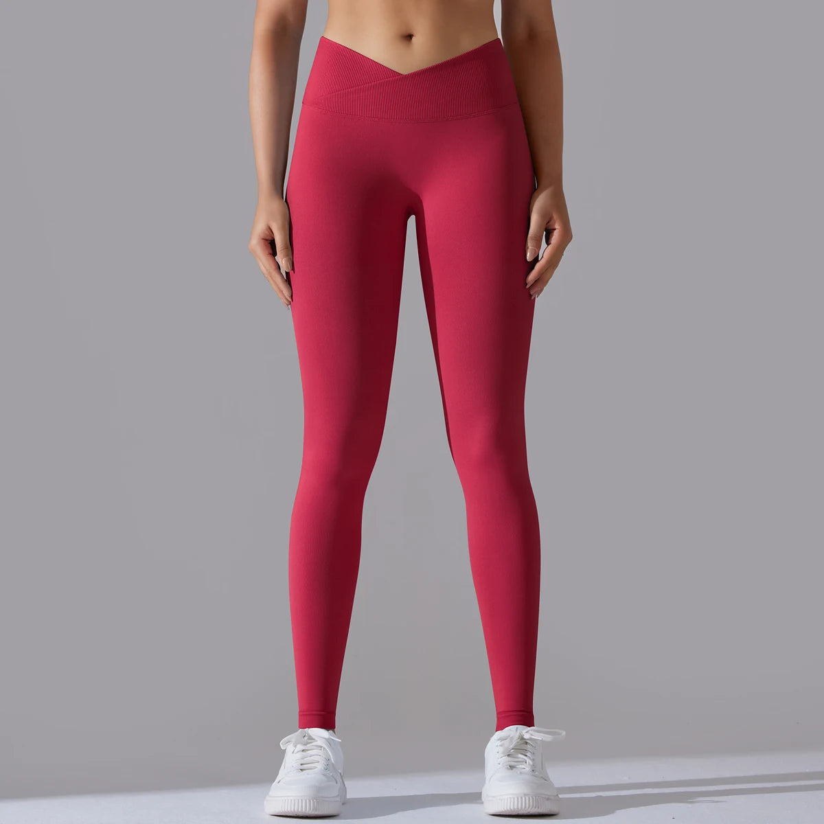 CrossWaist Seamless High-Waist Yoga Leggings