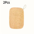 Natural Loofah Exfoliating Sponges, 6-Pack — Bamboo Fiber Body Scrubbers