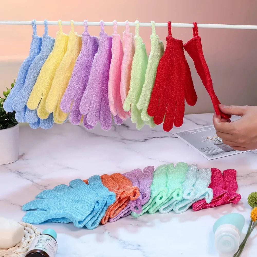 Exfoliating Bath Gloves, 24-Pack — Spa Massage Scrub Gloves