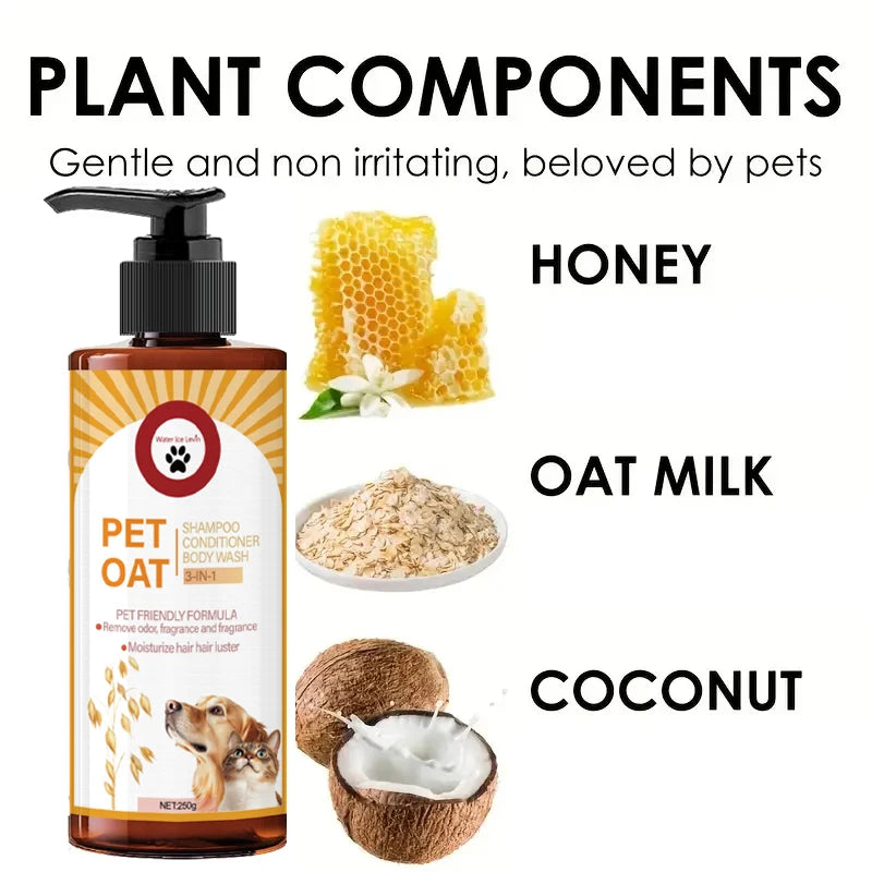 Gentle Deodorizing Pet Shampoo – Soft Coat Formula for Dogs & Cats