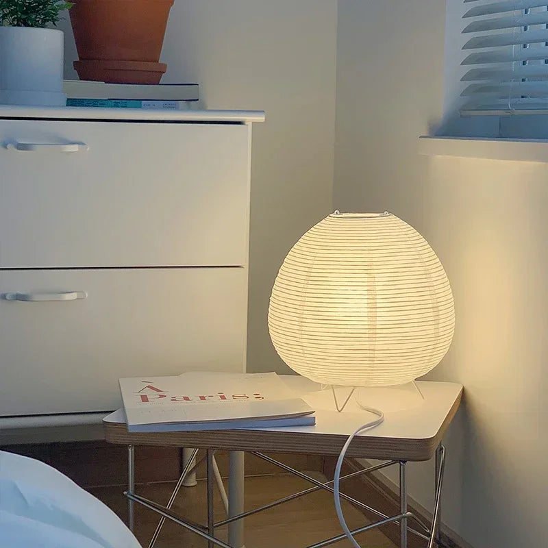 Japanese Rice Paper Table Lamp – Lantern Style