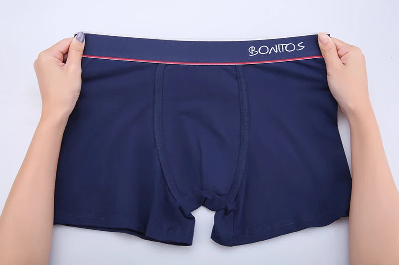 Men's Cotton Boxer Briefs, 4-Pack — Soft Letter-Waistband Underwear