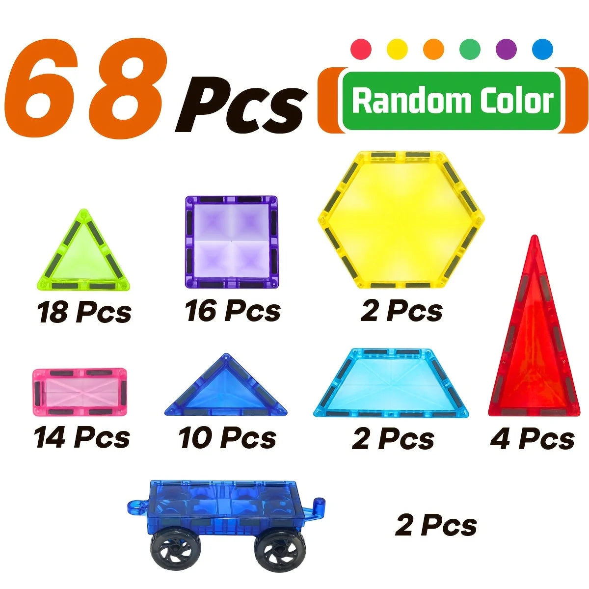 Magnetic Building Tiles Set – STEM Construction Toy for Kids