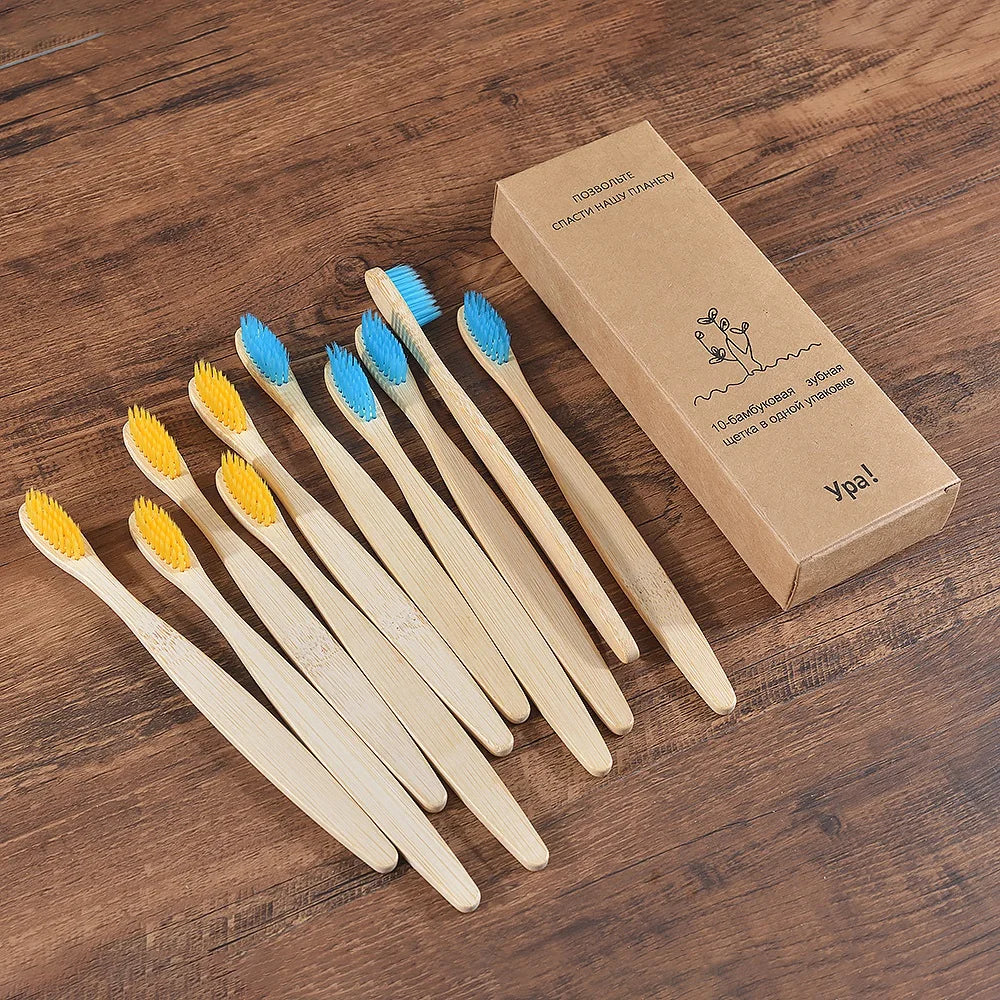 BambooSmile Natural Bamboo Toothbrush Set