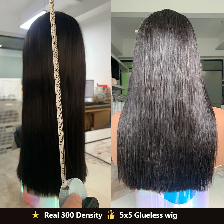 Bone Straight HD Lace Frontal Wig – Glueless Pre-Plucked, 250% Density