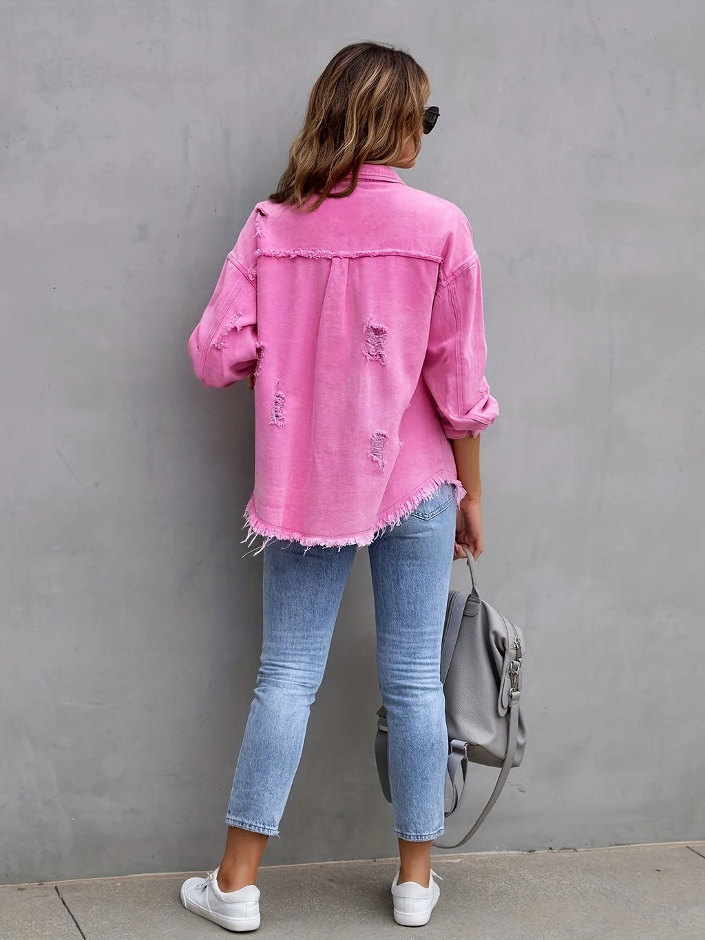 Women's Mid-Length Denim Jacket