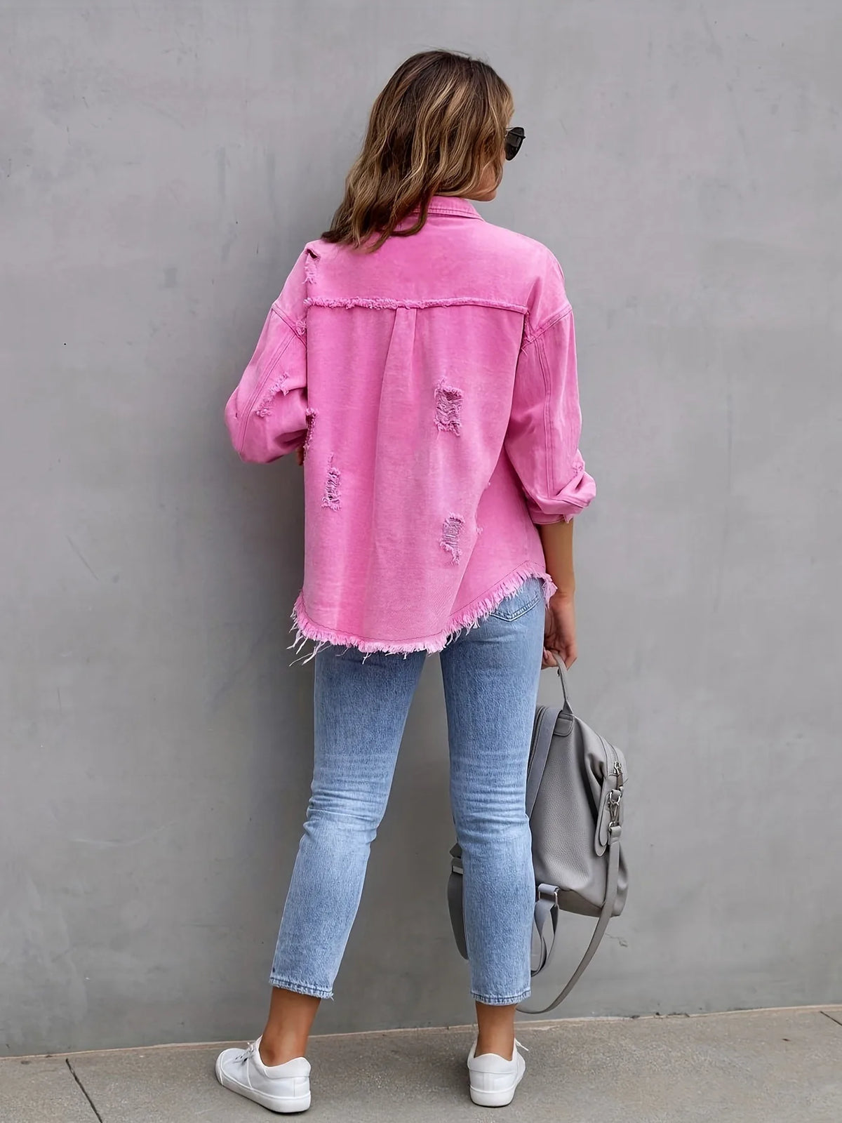Women's Mid-Length Denim Jacket
