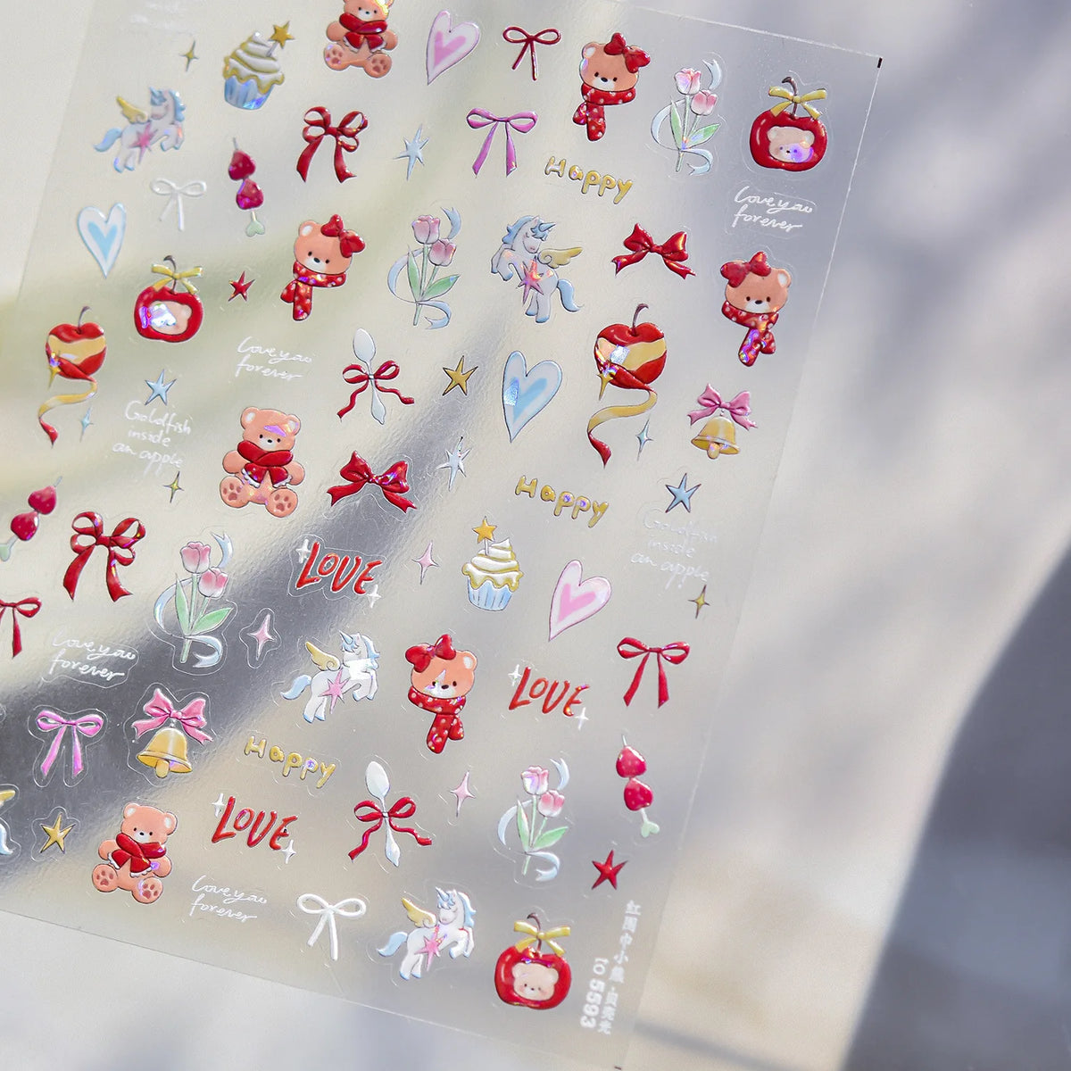 Cat Paw Nail Art Stickers – 3D Embossed Self-Adhesive Decals