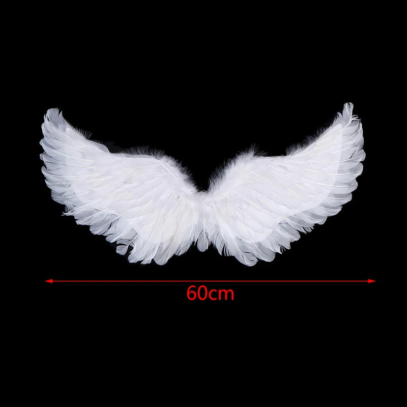 Angel Wings, Halo & Wand Costume Set – White Feather Cosplay Accessories