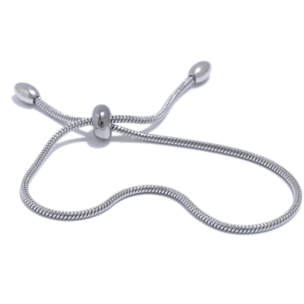 Adjustable Chain Pull-Out Bangle Bracelet